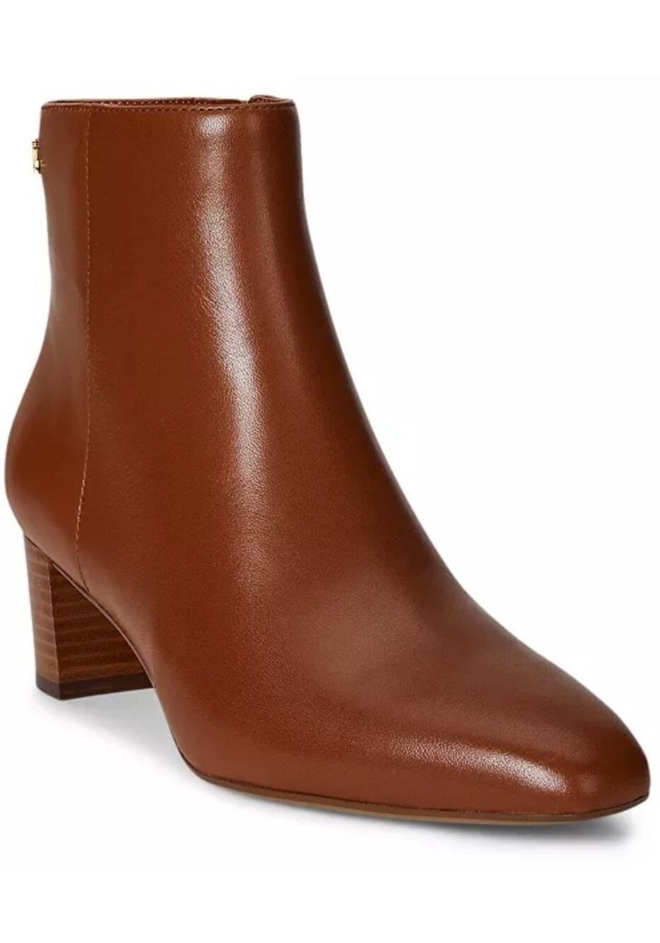 NEW Lauren Ralph Lauren Women's Demi Burnished Leather Booties Size 9.5B
